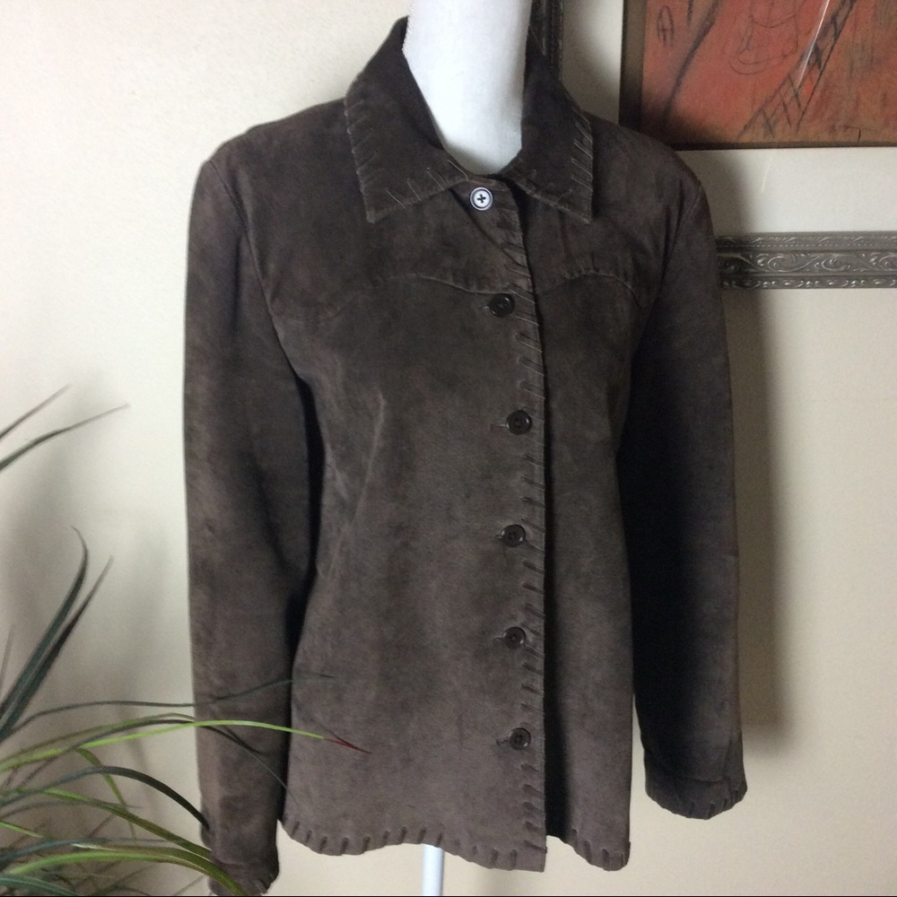 Willi Smith Brown Suede Jacket Size XL